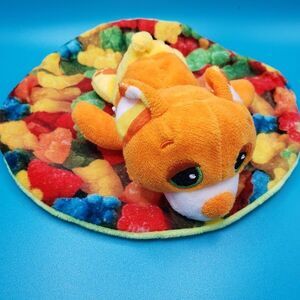 Basic Fun Cutetitos Babitos Candy Corn Kitten Burrito Wrap Beanie 5" Mini Plush